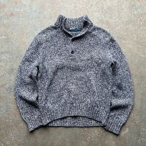 Polo by Ralph Lauren Men's Speckled Chunky Knit Shawl Collar Sweater XL